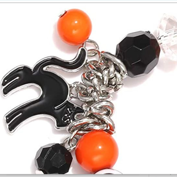 Charm Bracelets Halloween Bracelets Ghost Pumpkin Stretch Beaded Bracelet - Picture 4 of 6